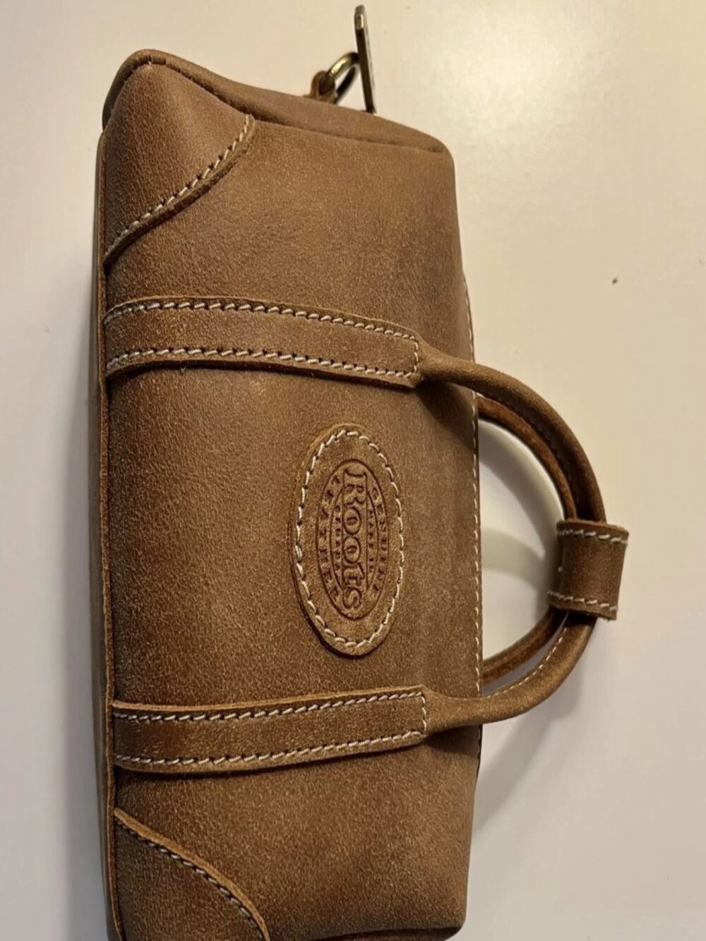 New With Tags Roots Tan Micro Banff Crossbody Bag